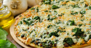 Spinach and curd cheese pizza recipe